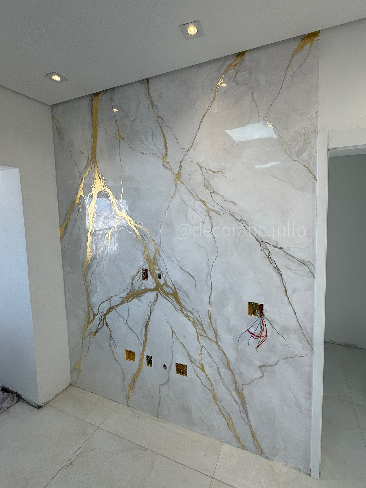 Luxury Marble Effect Wall Panel Installation